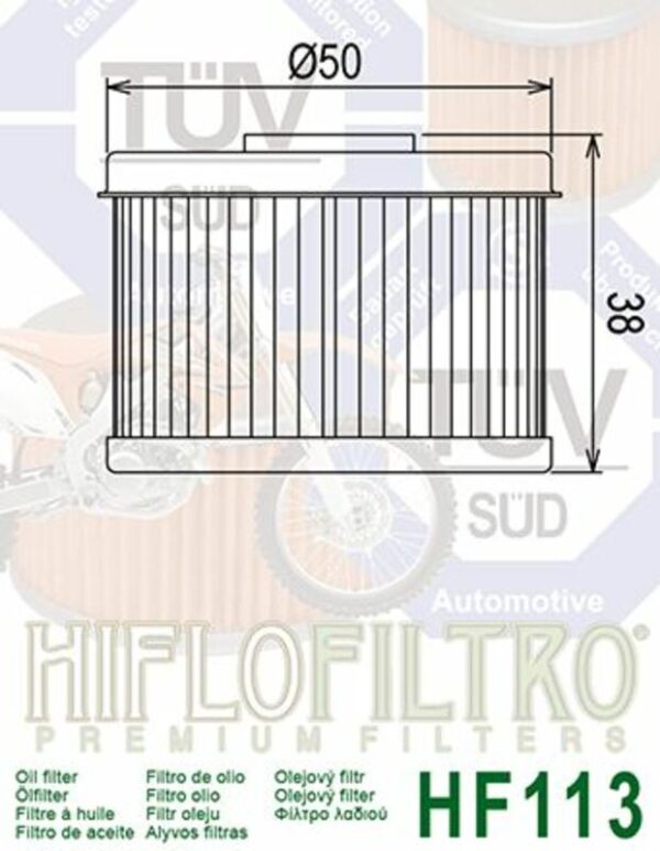 HF114 FILTRO OLIO HIFLOFILTRO