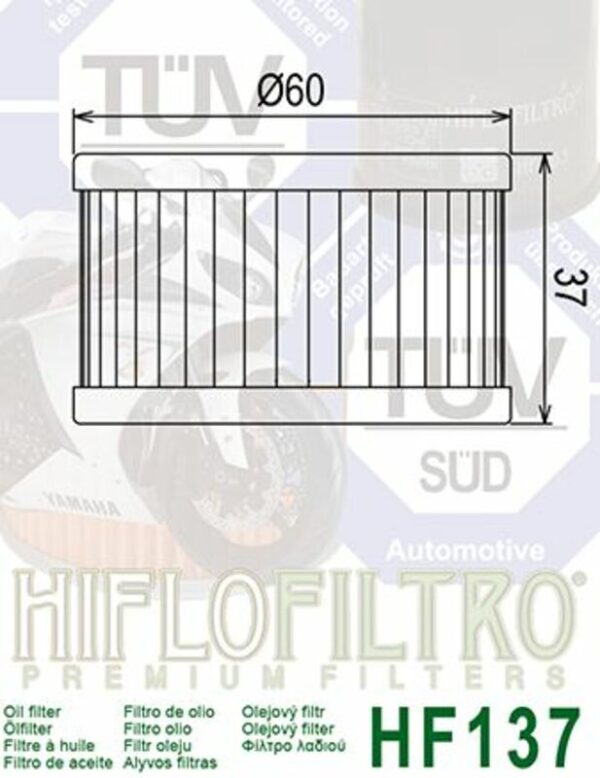 HF137 FILTRO OLIO HIFLOFILTRO