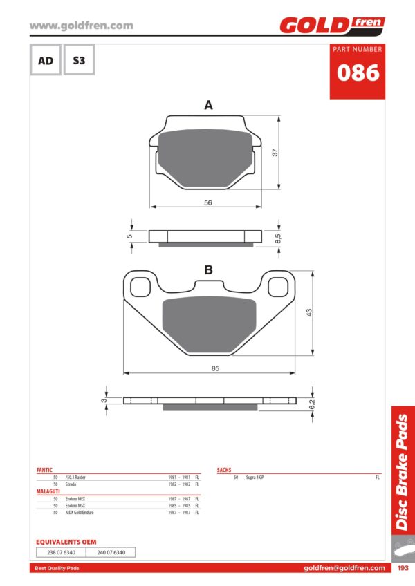 PASTIGLIE FRENO HUSABERG FE 350 FE4 450 FE 501 HUSQVARNA RE 510 KAWASAKI ZR 250 BALIUS ZZR 250 GPZ 500 KLE 500 KTM MX 125 GS 300 LC4 620 SUPERMOTO MX 300